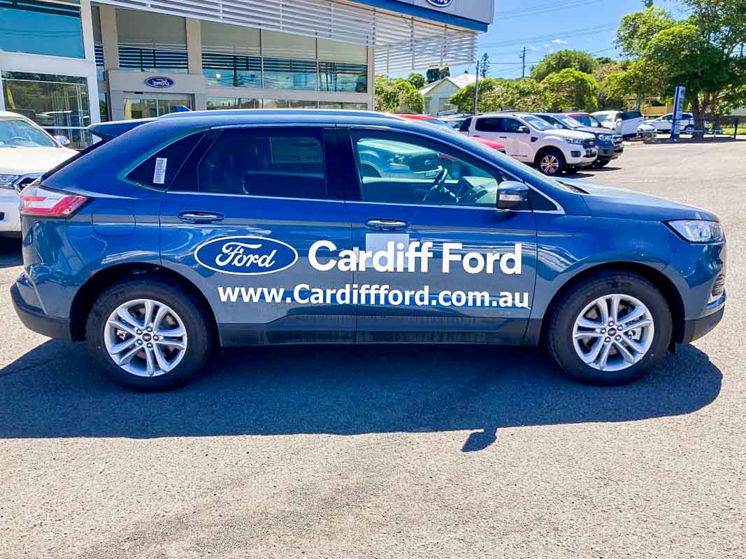 Cardiff Ford car dealership vehicle graphics for an Everest SUV