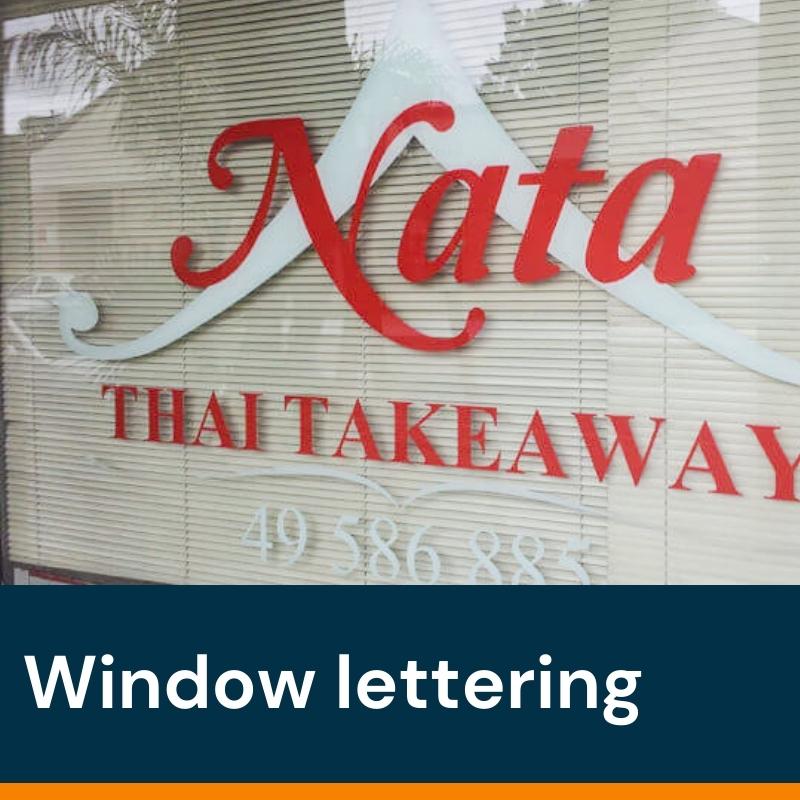 Window lettering graphic designer Cardiff Newcastle