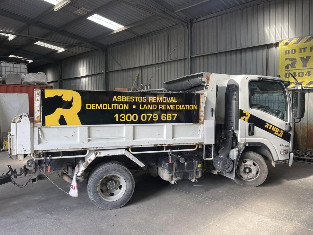 fleet vehicle stickers on a truck