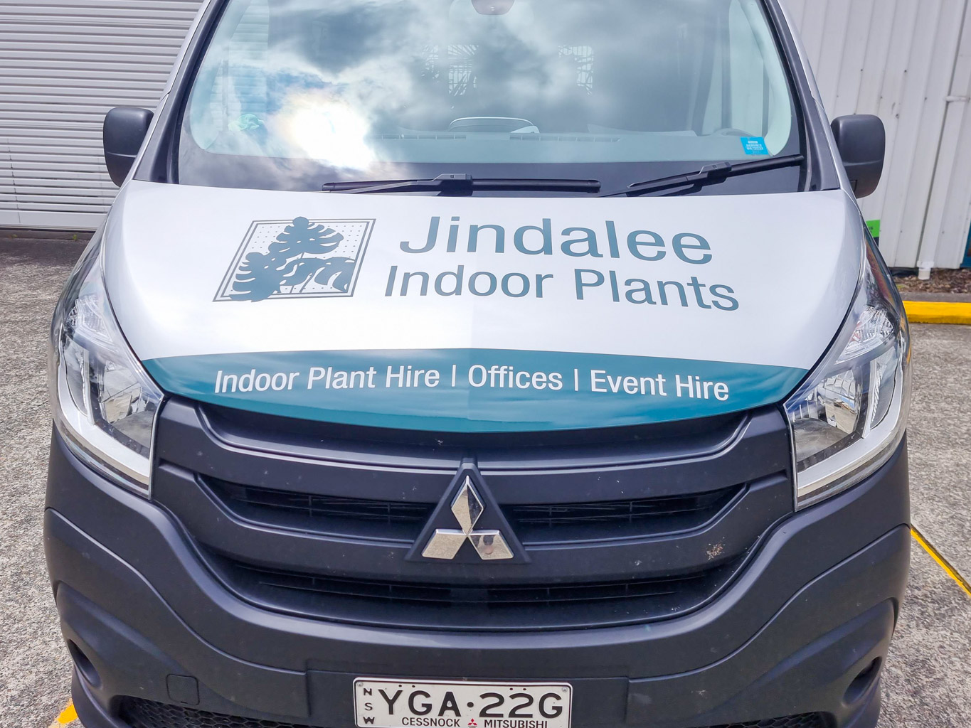 Partial vehicle wrap for a delivery van in Newcastle - bonnet