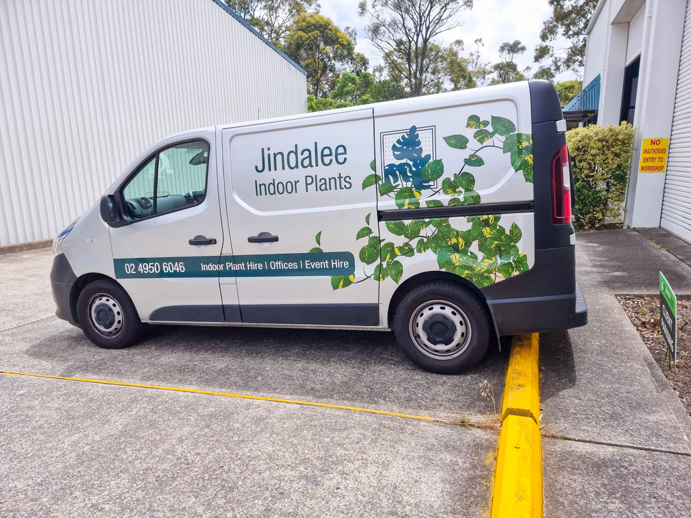 Partial vehicle wrap for a delivery van in Newcastle - side view