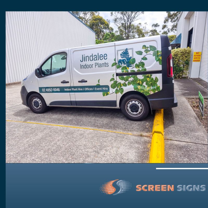 Partial vehicle wrap for a delivery van in Newcastle