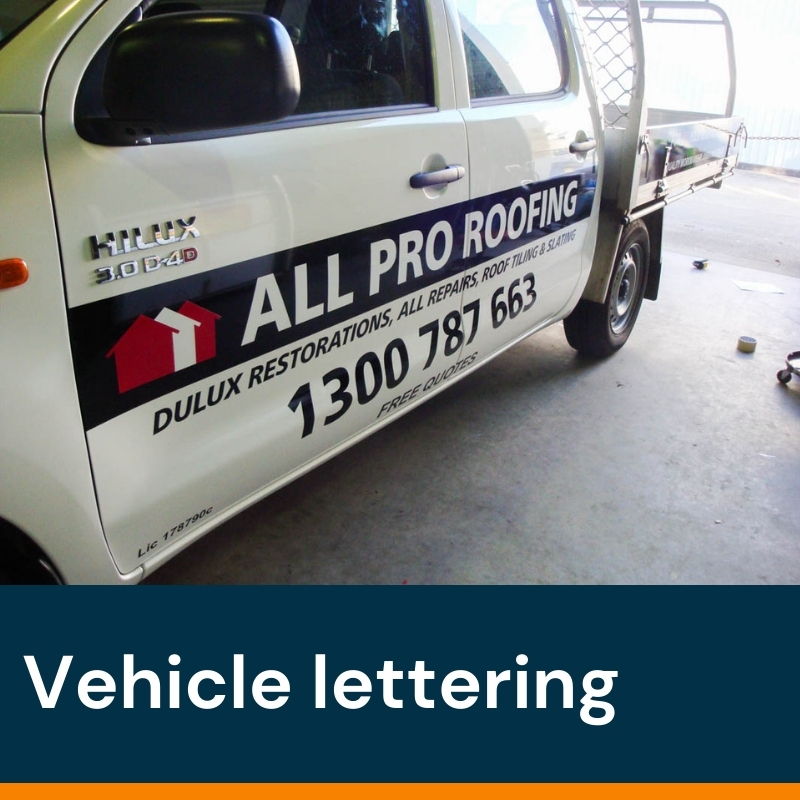 Vehicle lettering